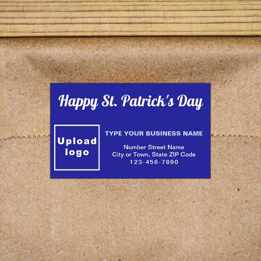 Blue Saint Patrick Business Rectangle Sticker