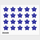Blue Saint Patrick Business Star Shape Sticker (Vel)
