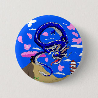 Blue Sakura Dragon Button
