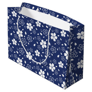 Blue Sakura Pattern Groot Cadeauzakje