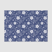 Blue Sakura Pattern Tissuepapier (Voorkant)