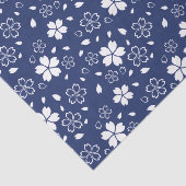 Blue Sakura Pattern Tissuepapier (Detail)