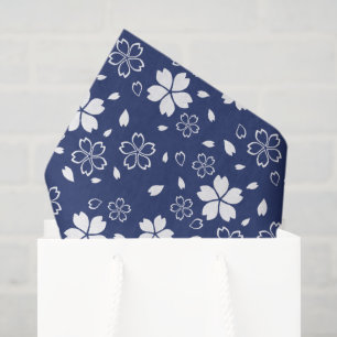 Blue Sakura Pattern Tissuepapier