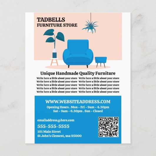 Blue Salon - Meubelwinkel Verkoop Flyer (Voorkant)