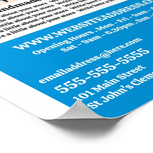 Blue Salon - Meubelwinkel Verkoop Poster (Hoek)