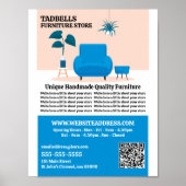 Blue Salon - Meubelwinkel Verkoop Poster (Voorkant)