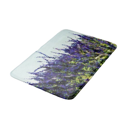 Blue Salvia Art Badmat (Gekanteld)