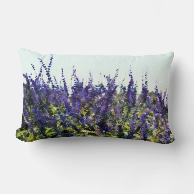 Blue Salvia Art Kussen (Voorkant)