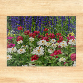 Blue Salvia en Zinnia Garden Floral Snijplank