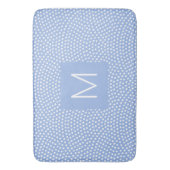 Blue Same Komon (haaienhuid) Monogrammed Badmat (Voorkant Verticaal)