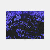 Blue Samurai Spirit Dragon Blanket Fleece Deken (Voorkant (Horizontaal))