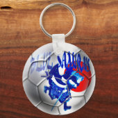 Blue Samurais - Samurai Blue Japan Soccer Gifts Sleutelhanger (Voorkant)