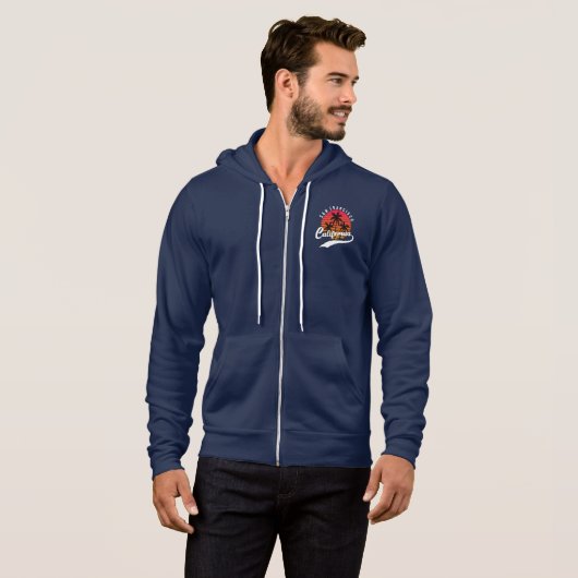 Blue San Francisco Fleece Zip Hoodie (Voorkant volledig)