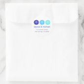 Blue Sand Dollar Adresetiketten Ronde Sticker (Tas)