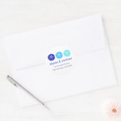 Blue Sand Dollar Adresetiketten Ronde Sticker (Envelop)