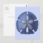 Blue Sand Dollar Briefkaart (Voorkant / Achterkant)