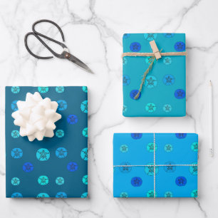 Blue Sand Dollar Inpakpapier Vel