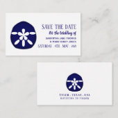 Blue Sand Dollar, sla de datum op Informatiekaartje (Voorkant / Achterkant)