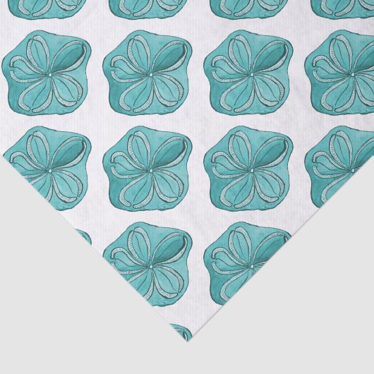 Blue Sand Dollar Tissuepapier (Detail)