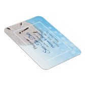 Blue Sand Dollar Wedding Save the Date Magnet Magneet (Rechterzijde)