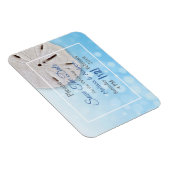 Blue Sand Dollar Wedding Save the Date Magnet Magneet (Rechterzijde)