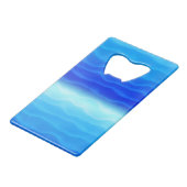 Blue Sand Dunes Abstract Creditkaart Flessenopener (Voorkant Gekanteld)