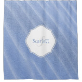 Blue Sand Ripples - Aangepast schoengordijn Douchegordijn (Voorkant)