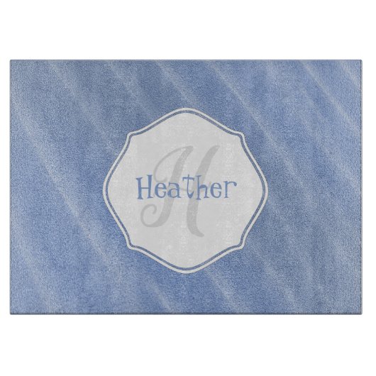 Blue Sand Ripples - Aangepast snijvlak Snijplank (Voorkant)