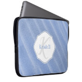Blue Sand Ripples - Aangepaste laptophoes Laptop Sleeve (Voorkant Rechts)
