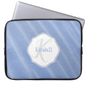 Blue Sand Ripples - Aangepaste laptophoes Laptop Sleeve (Voorkant)