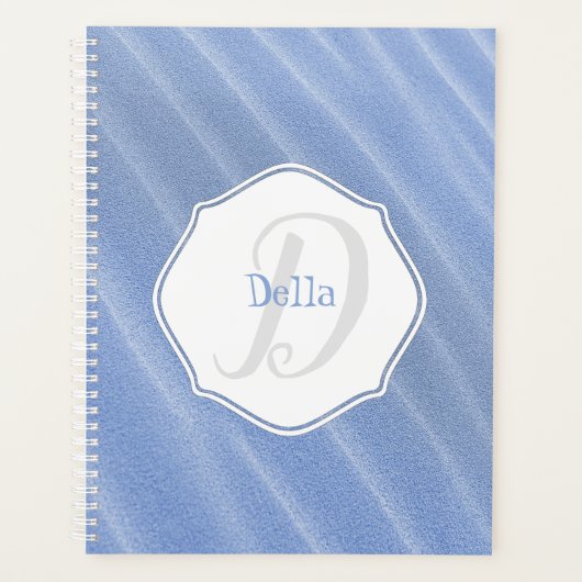 Blue Sand Ripples - Aangepaste planner (Voorkant)