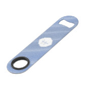 Blue Sand Ripples - Aangepaste stalen flesopening Speed Flessenopener (Voorkant Gekanteld)