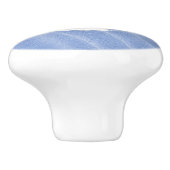 Blue Sand Ripples Monogram Ceramic Pull Keramische Knop (Zijkant)