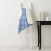 Blue Sand Ripples Monogram Sherpa Blanket Deken (In situ)