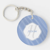 Blue Sand Ripples Personalized Acryllic Sleutelhan Sleutelhanger (Voorkant)