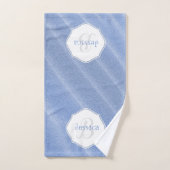 Blue Sand Ripples Personalized Bath Towel Set Bad Handdoek (Handdoek)