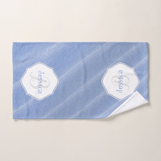 Blue Sand Ripples Personalized Bath Towel Set Bad Handdoek (Handdoek)