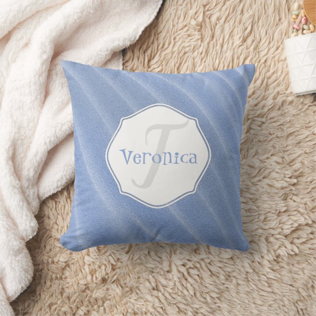 Blue Sand Ripples Personalized Pillow Kussen (Deken)