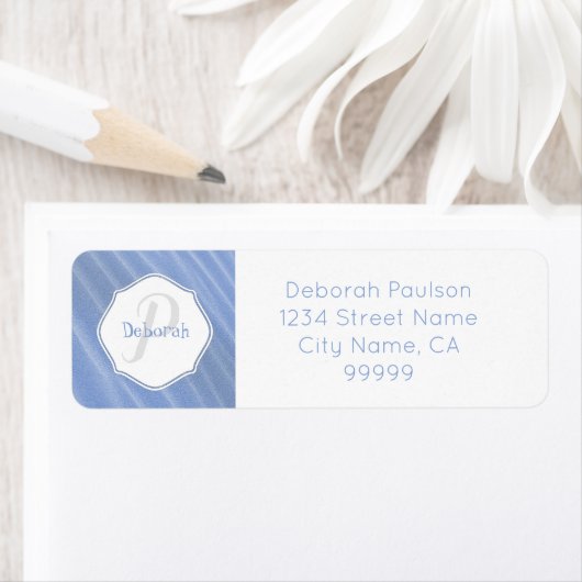 Blue Sand Ripples Personated Address Label (Insitu)