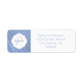 Blue Sand Ripples Personated Address Label (Voorkant)