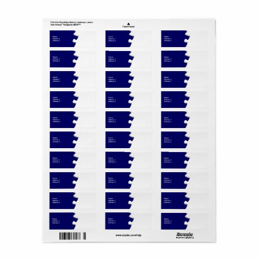 Blue Sandstone Puzzle Label (Full Sheet)