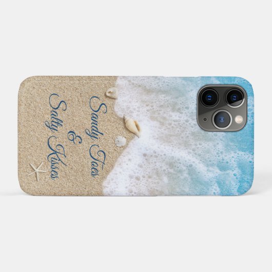 Blue Sandy Toes Salty Kisses Case-Mate iPhone Case (Achterkant (horizontaal))