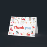 Blue Santa Baby Baby shower Bedankkaart<br><div class="desc">Druk je dankbaarheid uit met Boy Christmas Baby shower Thank You Card Printable, een perfecte manier om je oprechte bedankt te delen. Versierd met schattige baby motieven deze aanpasbare kaart voegt een vleugje zoetheid toe aan uw waardering. Personaliseer om uw bedankt op de meest charmante en onvergetelijke manier over te...</div>