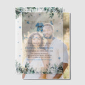 Blue Santa Baby Christmas Clothesline Baby shower Vellum Uitnodigingen (Offset (Koppel))