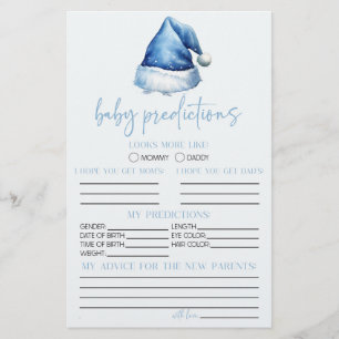 Blue Santa Baby shower voorspelt activiteit Briefpapier