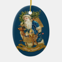 Blue  Santa Claus Classic Kerstmis, aangepast