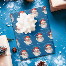 Blue Santa Claus Gepersonaliseerde Kinder Kerst