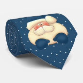 Blue Santa Polka Dot Holiday Stropdas (Opgerold)