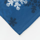 Blue Santa's Sleigh en Rendier Fleece Deken (Hoek)