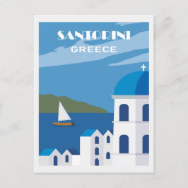  Blue Santorini Griekenland Grieks reizen Briefkaart